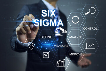 Six sigma define measure analyze improve control DMAIC Industrial innovation technology quality...