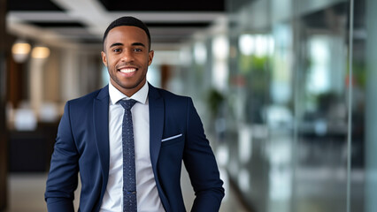 Confident African American Businesswoman in Expensive Work Attire