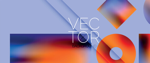 Futuristic concept vector geometric background