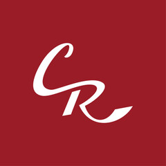 Fototapeta premium letter CR logo design concept