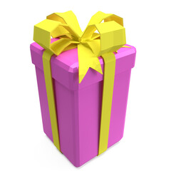 The gift box png image for celebration concept 3d rendering