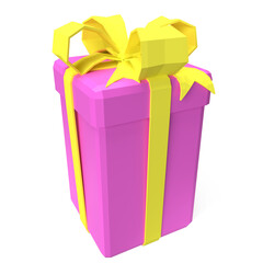 The gift box png image for celebration concept 3d rendering