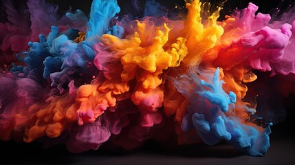 Fototapeta premium abstract artwork, with bold brushstrokes, splashes of colors, and geometric shapes that spark the viewer's imagination.Generated with AI