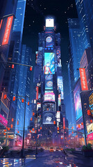 Times Square at night, 