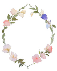 beautiful png flower frame, generative ai, flower frame
