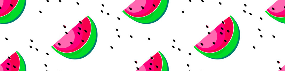 Seamless pattern with watermelon.