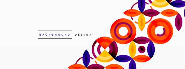 Colorful circles abstract background. Hi-tech design for wallpaper, banner, background, landing page, wall art, invitation, prints, posters