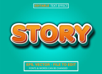 Story 3D editable text effect
