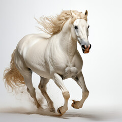 Obraz na płótnie Canvas A beautiful Arabian horse showcasing its grace and freedom.