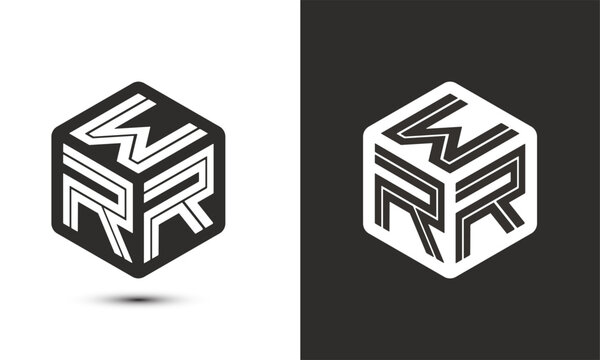 WRR letter logo design with illustrator cube logo, vector logo modern alphabet font overlap style.