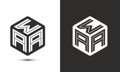 Foto auf Leinwand WAA letter logo design with illustrator cube logo, vector logo modern alphabet font overlap style. © Diazsw