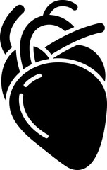 Heart icon design in silhouette style vector illustration