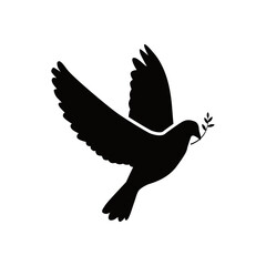 dove bird silhouette vector logo