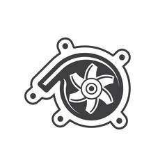 illustration of water pump car, automotive spare part.