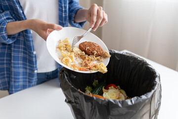 people put bio trash from food waste in domestic homes to compost bins to make fertilizer to reduce...