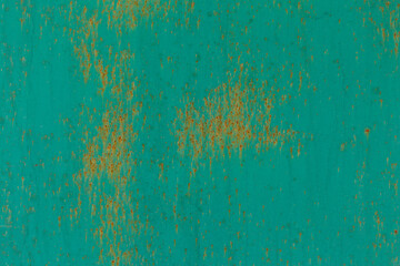 Metal Rusty Painted Surface Close Up Green Texture