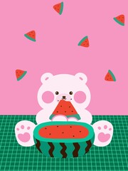 Watermelon bear wallpaper 