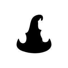 
Witch hats silhouette. items for Halloween. Vector illustration in the style of flat.