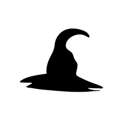 
Witch hats silhouette. items for Halloween. Vector illustration in the style of flat.