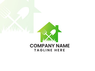 Home landscaping logo design. Landscaping logo design. Home garden. Garden clean. Natural. Agricultural. Business. Real estate. Green. Finance