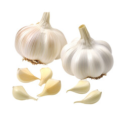garlic isolated on white