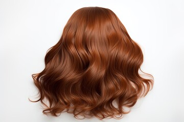 Naklejka premium Brown hair on white isolated background