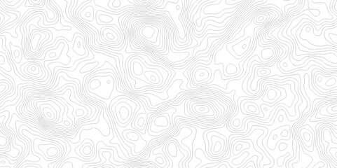 White abstract topographic map contour in lines and contours isolated on transparent. Black and white topography contour lines map isolated on white background.