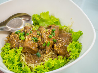 chinese vermicelli with steamed pork