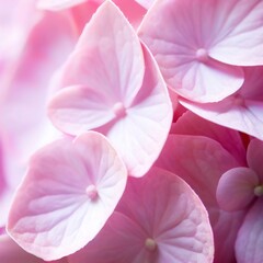 Close up of pink hydrangea