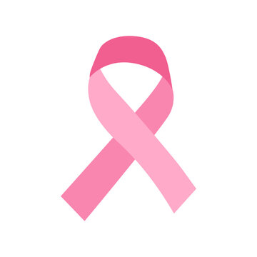 breast cancer day sign pink ribbon illustration