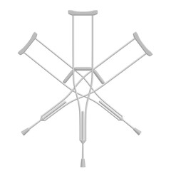 Crutches medical walking sticks for rehabilitation of broken leg