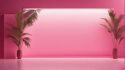 Abstract pink color gradient studio background