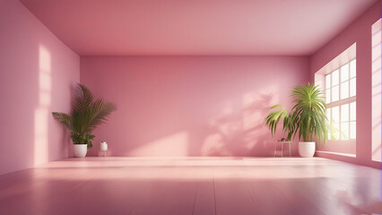 Abstract pink color gradient studio background