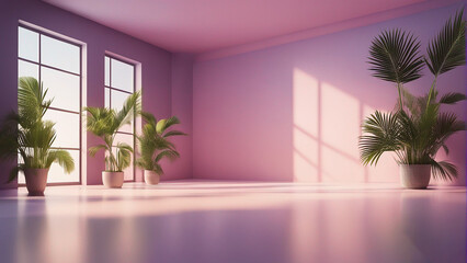 Abstract pink color gradient studio background