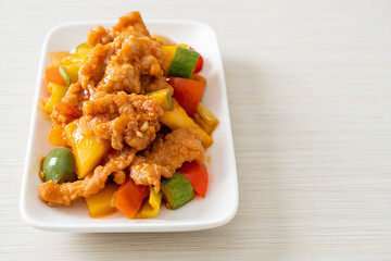 Stir fried sweet and sour sauce with pork