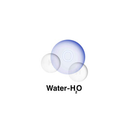 The polar covalent bonds of water, Weakly positive and negative planetary model of water molecule, Structural and molecular formula of water molecule, Molecular structure of water