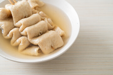 Odeng - Korean fish cake skewer in soup