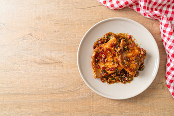 Fried Snapper Belly with Spicy Garlic Soy Sauce