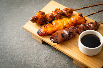 Japanese chicken grill or yakitori serve in izakaya style