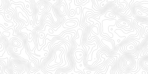 White abstract topographic map contour in lines and contours isolated on transparent. Black and white topography contour lines map isolated on white background.