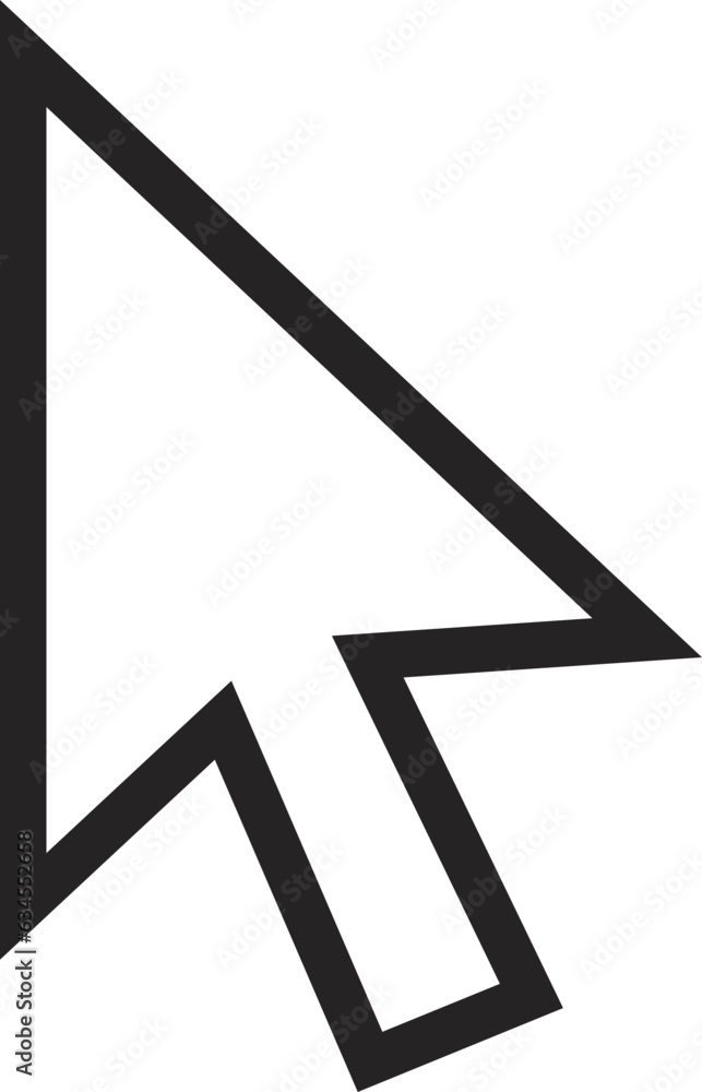 Poster cursor line icon. symbol in trendy flat style on white background. click arrow. cursor line icon. ic