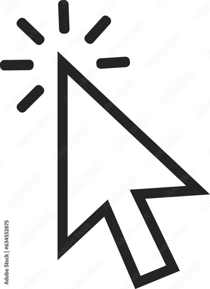 Poster cursor line icon. symbol in trendy flat style on white background. click arrow. cursor line icon. ic