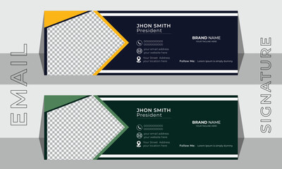 Modern clean and minimalist email signature  template.