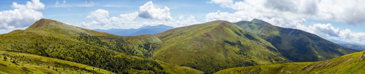 Fototapeta na wymiar panorama of the mountains in summer