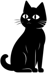 Black cat silhouette
