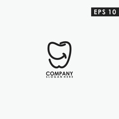 Abstract Tooth Logo Design Vector Template. Modern Design. Vector Illustration