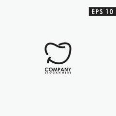 Abstract Tooth Logo Design Vector Template. Modern Design. Vector Illustration