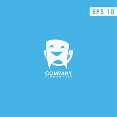 Tooth With Brush Logo Design Vector Template. Dentist Stomatology Medical Doctor Logotype Concept Icon.