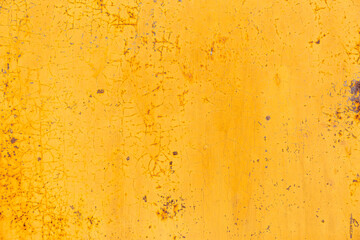 Metal Rusty Painted Surface Close Up Yellow Texture
