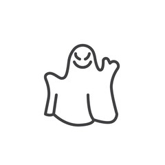 Halloween ghost line icon